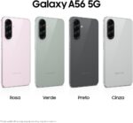 Smartphone Samsung Galaxy A56 5G 128GB, 8GB RAM, Câmera 50MP, IP67, Super AMOLED 6.7 polegadas, Recursos AI, Cinza - Imagem 2