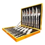 Faqueiro Inox 24 Peças com maleta dourada: vale os R$79,80? - Imagem 2